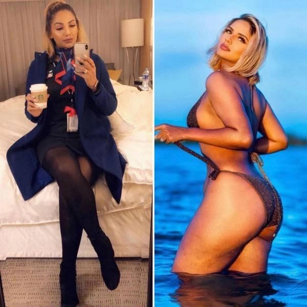 Стюардеси в у формі та без неї (20 фото) – фото 2