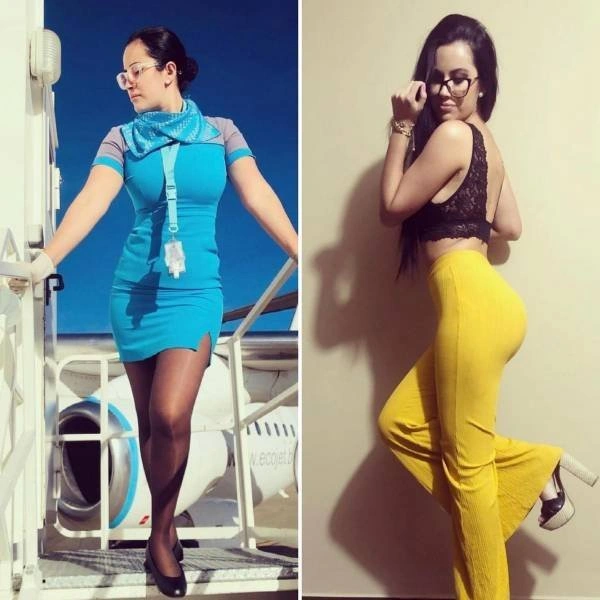 Стюардеси в у формі та без неї (20 фото) – фото 8