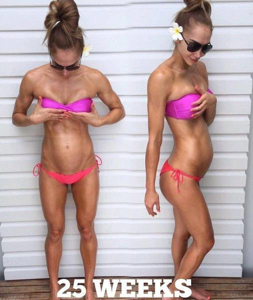 Австралійська фітнес-модель тренується на 8-му місяці вагітності (20 фото)