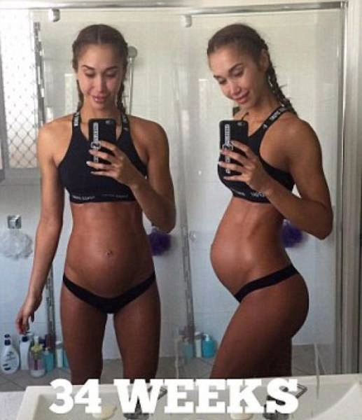 Австралійська фітнес-модель тренується на 8-му місяці вагітності (20 фото) – фото 5