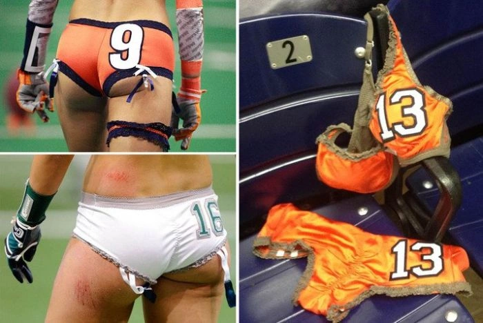 Футбольна ліга нижнього білизни - захоплюючий жіночий американський футбол (8 фото + відео)