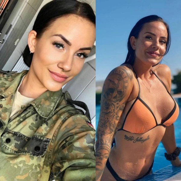 Дівчата в робочому вбранні та без нього (25 фото)