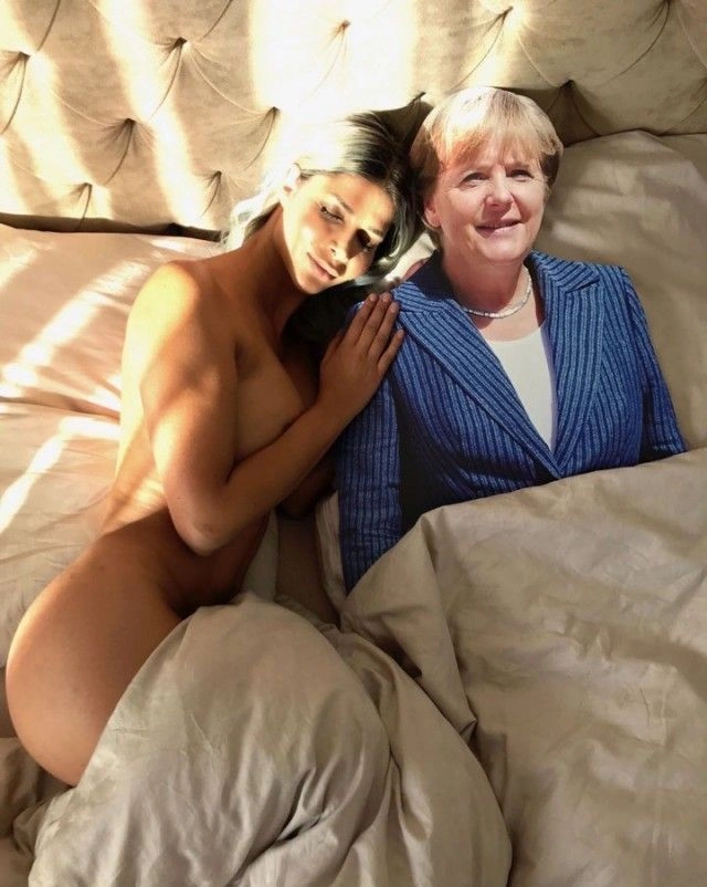 Мікаела Шефер у відвертій фотосесії з фігурою Ангели Меркель (5 фото) – фото 5