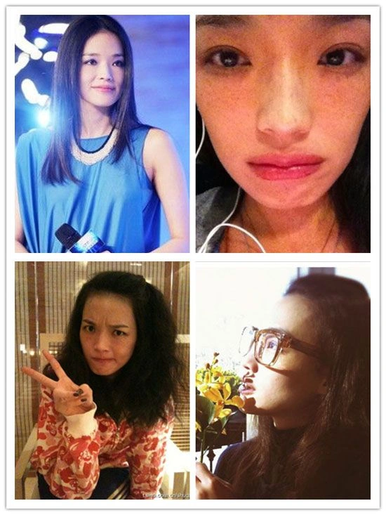 Порівняльні знімки китайських актрис "до і після" макіяжу (16 фото) – фото 11