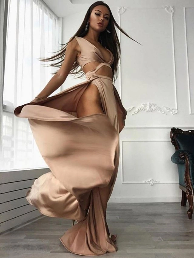 Сукні з високими розрізами. Частина 10 (20 фото) – фото 16