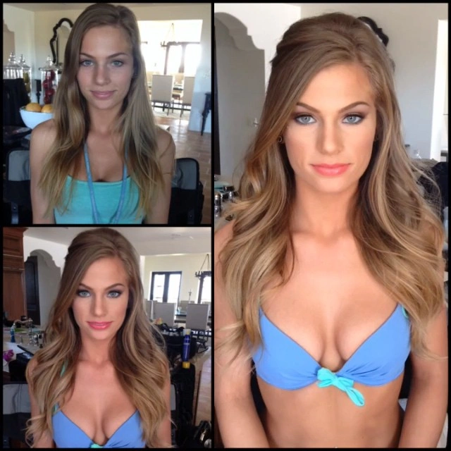 Моделі журналу Playboy та інші дівчата до та після макіяжу (55 фото) – фото 17