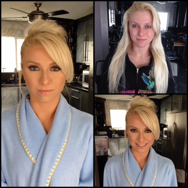 Моделі журналу Playboy та інші дівчата до та після макіяжу (55 фото) – фото 41