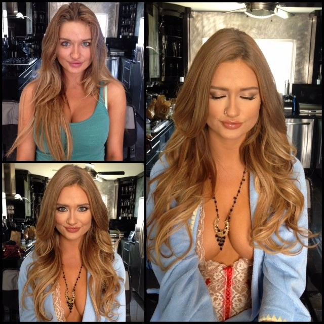 Моделі журналу Playboy та інші дівчата до та після макіяжу (55 фото) – фото 48