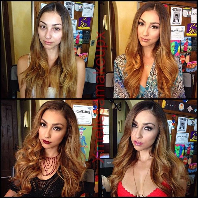 Моделі журналу Playboy та інші дівчата до та після макіяжу (55 фото) – фото 50